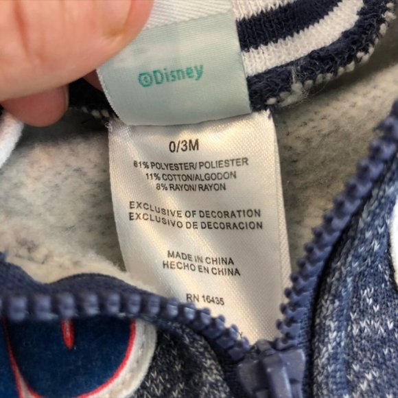 Disney Baby Mickey Mouse Varsity Jacket Size 0-3 Months EUC - Picture 4 of 9